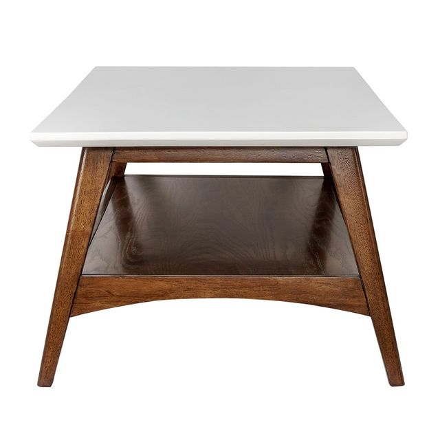 Olliix by Madison Park White/Pecan Parker End Table-2