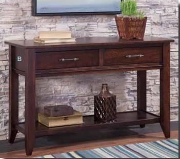 Urban Collections by Yutzy Woodworking Cortland Retreat Cherry Sofa Table with Rich Tobacco Legs-0