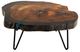 International Furniture Direct Parota Epoxy Stained Brown Cocktail Table with Black Base-0