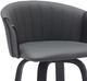 Armen Living Diana Gray/Black Swivel Bar Stool-3