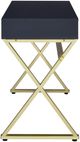 ACME Furniture Coleen Black Vanity Desk with Brass Base-2
