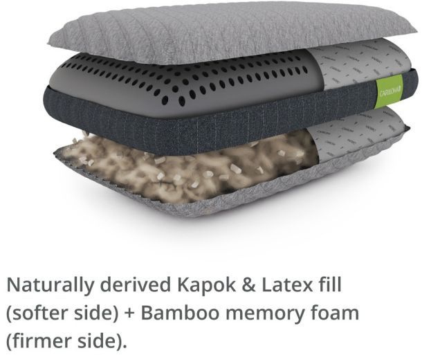 Cariloha Luxurious Retreat Viscose Gray King Bed Pillow-3