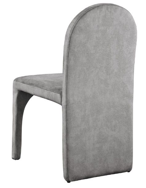 Meridian Furniture Summer Grey Velvet Dining Side Chair-3