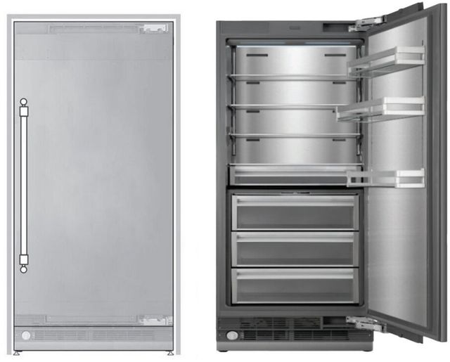 Ilve® 36” 20.1 Cu. Ft. Panel Ready Built In Column Refrigerator-0
