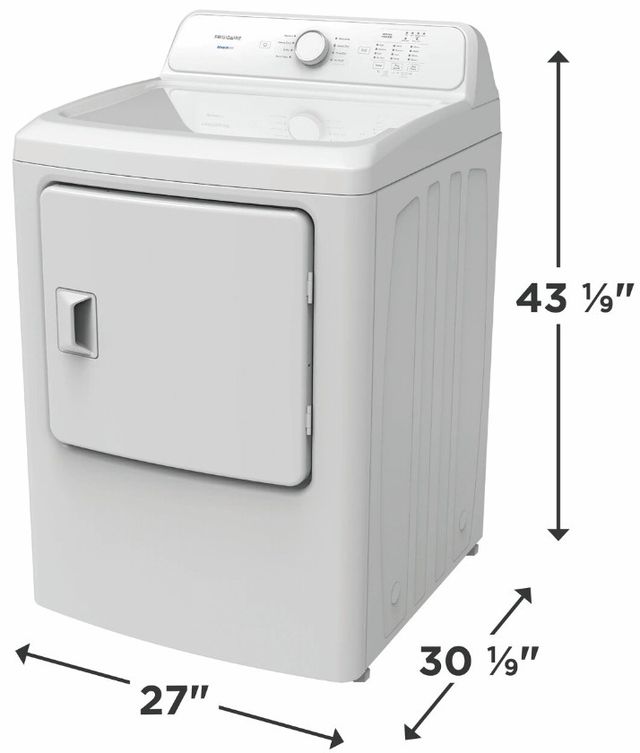 Frigidaire® 7 Cu. Ft. White Front Load Electric Dryer-4