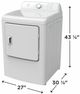 Frigidaire® 7 Cu. Ft. White Front Load Electric Dryer-3