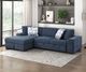Homelegance® Raife 2-Piece Blue Sectional with Left Chaise-1