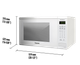Panasonic® Genius® 1.3 Cu. Ft. White Countertop Microwave-1