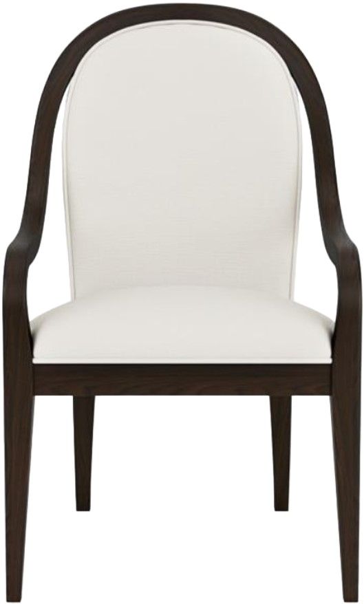 Riverside Furniture Lydia Dark Cabernet/White Curved Upholstered Arm Chair-1