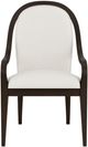 Riverside Furniture Lydia Dark Cabernet/White Curved Upholstered Arm Chair-1