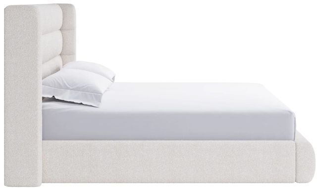 Modus Furniture Formosa Frank Cottage Cheese Queen Upholstered Wingback Platform Bed-3