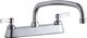 Elkay Chrome 8" Centerset Exposed Deck Faucet with 12" Arc Tube Spout and 2" Lever Handles-0