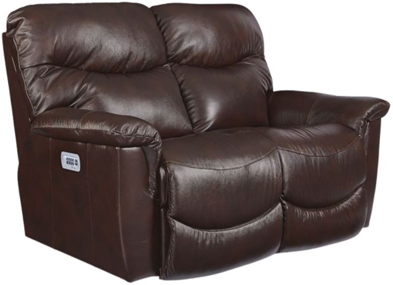La-Z-Boy® James Walnut Leather Power Reclining Loveseat with
