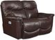 La-Z-Boy® James Walnut Leather Power Reclining Loveseat with Headrest and Lumbar-0