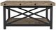 Flexsteel® Carpenter Light Brown Coffee Table with Black Metal Frame-3