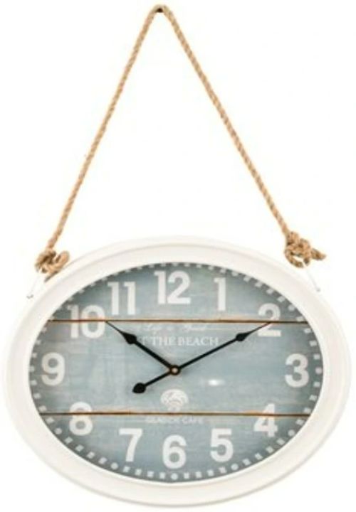 YHD Light Blue/White Circular Wall Clock-0
