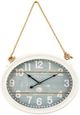YHD Light Blue/White Circular Wall Clock-0