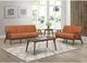 Mazin Furniture Damala Orange/Walnut Sofa-4