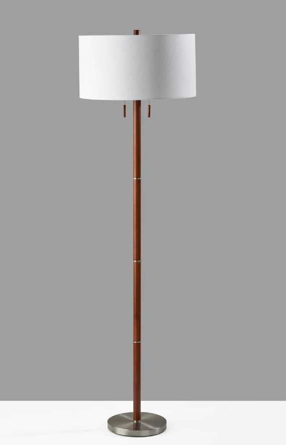 Adesso® Madeline Brushed Steel Floor Lamp-2