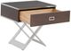Fairfield® Libby Langdon Carlson Smoke Stone End Table with Polished Nickel Base-1