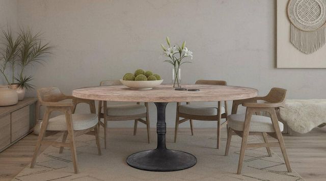 Nest Home Collections Sadie Medium Gray 60" Counter Table with Iron Base-1
