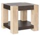 Bassett Mirror Harmony Natural End Table Wirebrushed Base-0