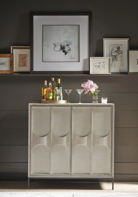 Universal Explore Home™ Coalesce Odessa Rolling Fog Bar Cabinet-1