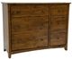 Boulder Creek Furniture Tuscan Brown Shaker 6-Drawer Combo Dresser-0