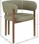 Meridian Furniture Gideon Olive/Walnut Vegan Leather Dining Chair-4