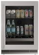 U-Line® Home Collection 24" 5.1 Cu. Ft. Stainless Steel Beverage Center with Glass Door-1