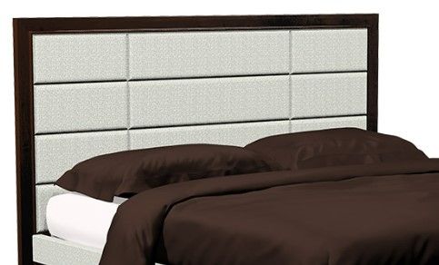 Country View Woodworking American Modern Brown Maple 12-Panel Panel Upholstered Queen Bed-1