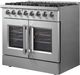 FORNO® Galiano 36" Stainless Steel Pro Style Dual Fuel Range-1