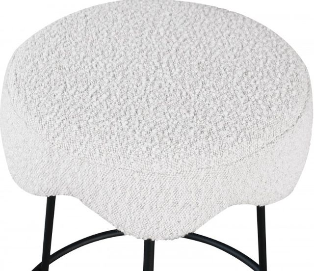 Meridian Furniture Fleur Cream/Matte Black Counter Stool-2