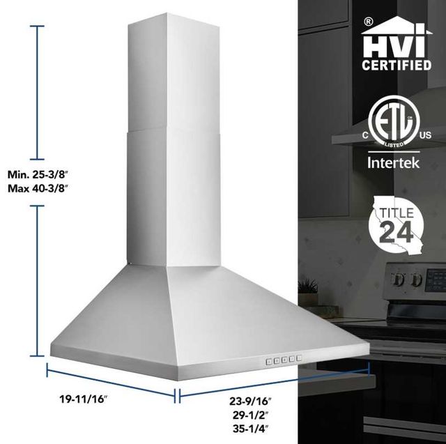 Broan® BWP1 Series 36" Stainless Steel Wall Mounted Range Hood-2