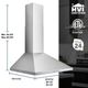 Broan® BWP1 Series 36" Stainless Steel Wall Mounted Range Hood-2