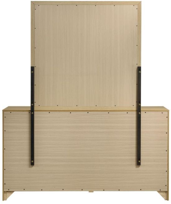 Coaster® Hendricks Light Oak Dresser and Mirror Set-4