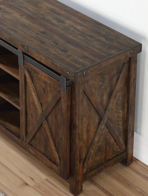 Flexsteel® Carpenter Black/Rustic Brown Entertainment Base-3