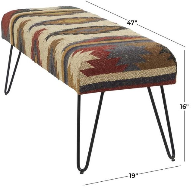 Deco Marche Multi-Colored Bench-3