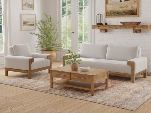 International Furniture Direct Sedona Oyster Arm Chair-1