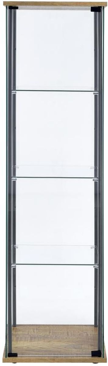 Coaster® Bellatrix Clear/Mango Display Cabinet-3