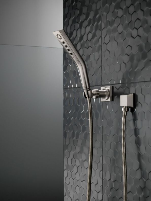 Delta Universal Showering Lumicoat® Stainless H2Okinetic® 3-Setting Wall Mount Hand Shower-4