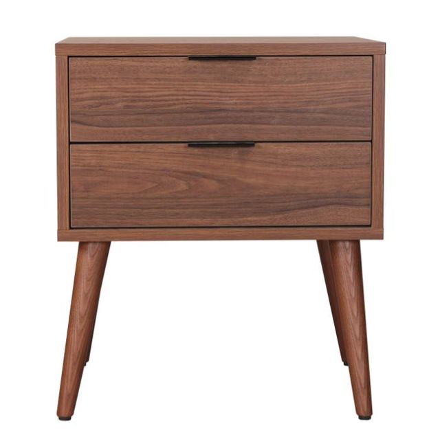 Mazin Furniture Fletcher Walnut Nightstand -0