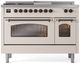 Ilve® Nostalgie II Series 48" Antique White Pro Style Dual Fuel Range-0