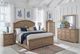 American Woodcrafters Meadowbrook Sand King Arched Panel Bed-1
