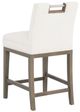Fairfield® Customizable Entree Dining Nickel Metal Pull Short Back Counter Stool-3