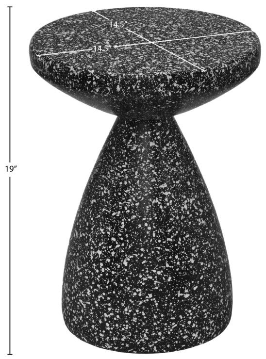 Meridian Furniture Anika Black Terrazo End Table-3