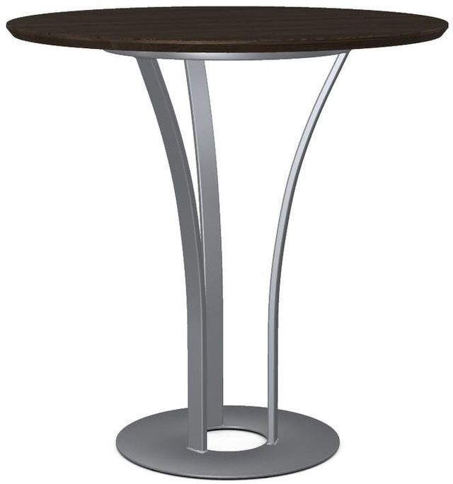 Amisco Customizable Dalia Solid Ash Bar Table with Metal Turnip Base-0