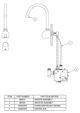 Elkay Chrome Commercial Electronic Sensor Scrub/Handwash Battery Powered Wall Mount Faucet-3