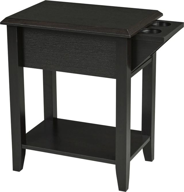 Brassex Inc. Midnight Black Accent Table-0