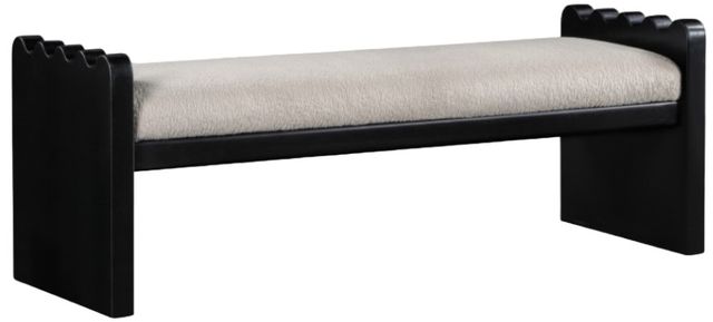 Meridian Furniture Sonia Beige/Black Bench-0